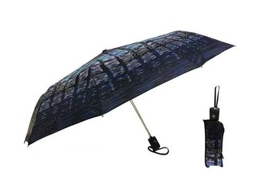 Wind Resistant Automatic Travel Umbrella 21 Inch 8k Business Compact 3 Fold Foldable