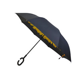 23 Inch Double Layer Reverse Inverted Umbrella Manual Open With C Handle