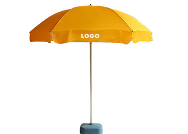 Retractable Rod Windproof Beach Umbrella , Promotional Beach Umbrellas Two Layers