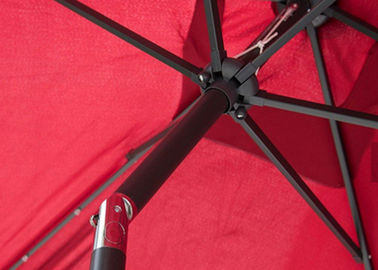 Charming Garden UV Beach Umbrella Led Lights Polyester Fabric Aluminum Shaft