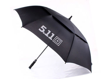 Black Promotion 30 Inch Vented Golf Umbrella , Large Golf Umbrella Windproof