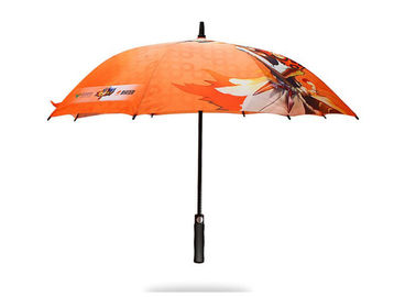 Strong Windproof Golf Umbrellas Customized Logo Heat Transfer Printing