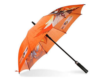 Strong Windproof Golf Umbrellas Customized Logo Heat Transfer Printing