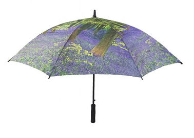 Small Digital Printed Auto Open Golf Umbrella , Sturdy Golf Umbrella EVA Handle