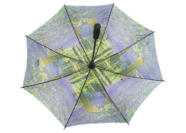 Small Digital Printed Auto Open Golf Umbrella , Sturdy Golf Umbrella EVA Handle