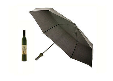21 Inches Wine Bottle Shaped Umbrella Rich Color Logo Printed For Promotion