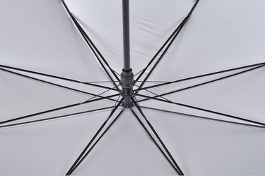 Customized Logo Long Stick Promotional Golf Umbrellas Plastic Curved Handle