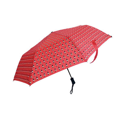 34&quot; Metal Ribs Three Folding Compact Golf Umbrella
