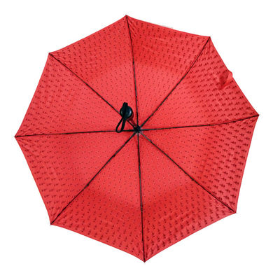 34&quot; Metal Ribs Three Folding Compact Golf Umbrella