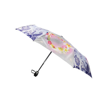 21&quot; Silver Coated Polyester Auto Folding Umbrella