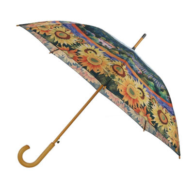 J Shape Handle 23&quot; 8K Wooden Stick Umbrella
