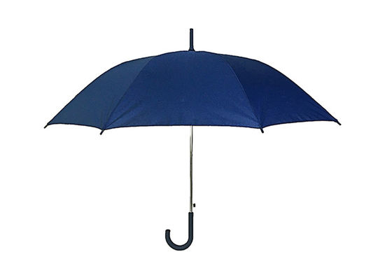 Plastic J Handle Pongee Auto Open Stick Umbrella