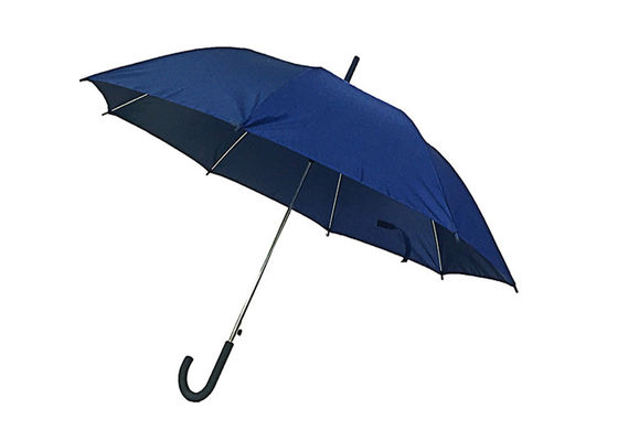 Plastic J Handle Pongee Auto Open Stick Umbrella