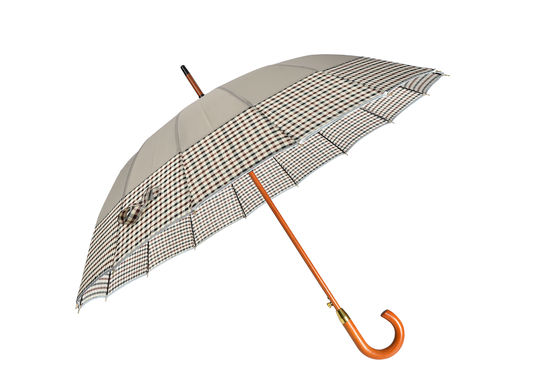 Auto Open Diameter 98cm 23&quot;*8K Wooden Handle Umbrella