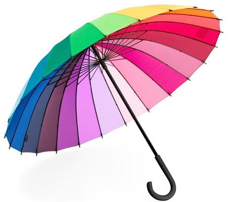 Rainbow Straight 24 Ribs Windproof Golf Umbrellas