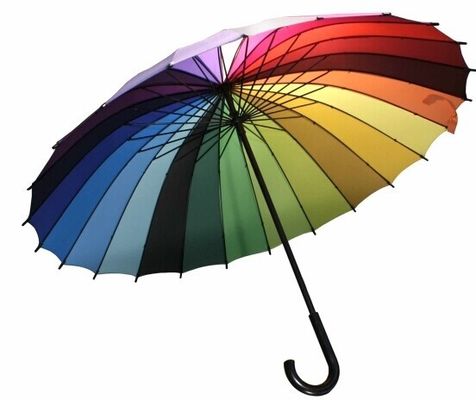 Rainbow Straight 24 Ribs Windproof Golf Umbrellas