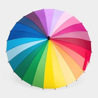 Rainbow Straight 24 Ribs Windproof Golf Umbrellas