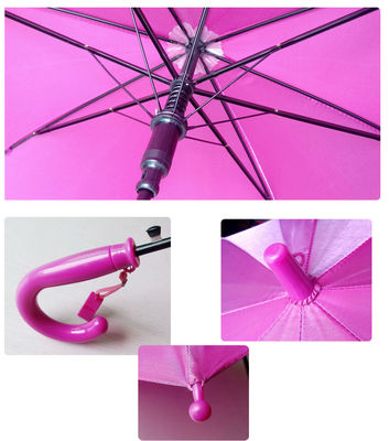 SGS Plastic Hook Handle Windproof Mini Umbrella For Kids