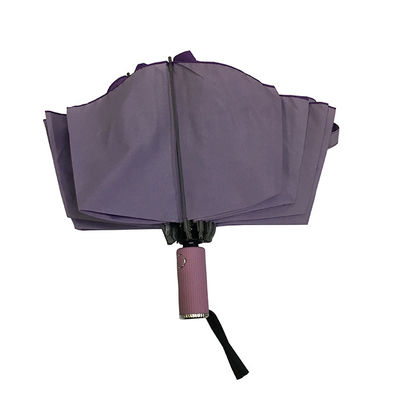 Double Fiberglass Ribs Pongee Inverted Travel Umbrella