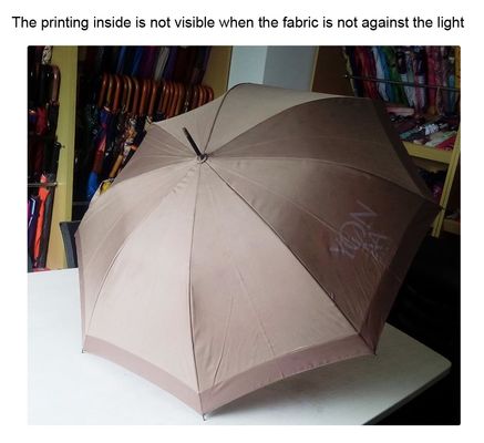 Wooden J Handle Pongee Fabric Compact Golf Umbrella