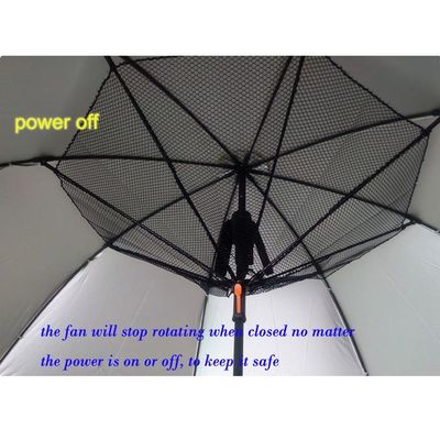 Straight Pongee Fabric USB Summer Blast Umbrella Fan