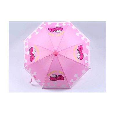 Windproof Pongee Kids Compact Umbrella 19''*8K With Anti Drip Plastic Cover