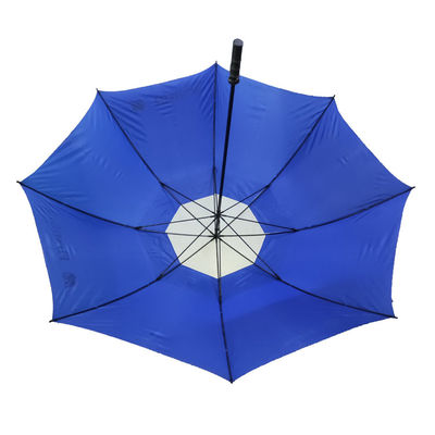 68 Inch Pongee 190T Branded Golf Umbrellas With Fiberglass Shaft