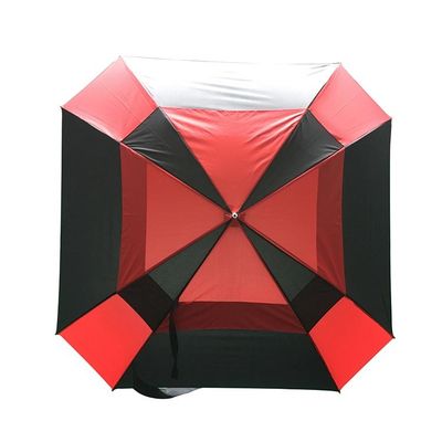 Manual Metal Frame Windproof Golf Umbrellas With Straight Handle