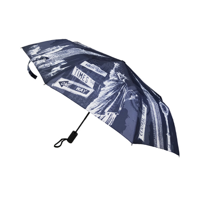 BSCI Auto Open 3 Folds Umbrella With Wooden Handle