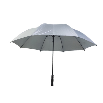25 Inch 8K Windproof Straight Handle Umbrella With Fiberglass Frame