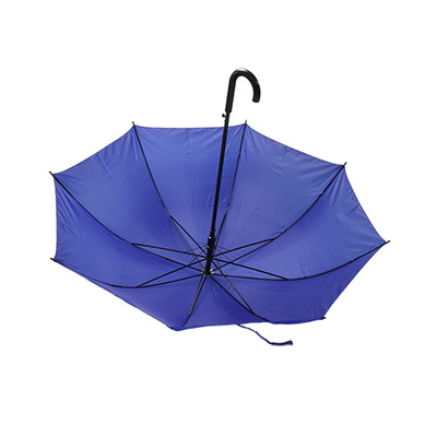 J Handle Solid Color Umbrella With 8mm Metal Shaft