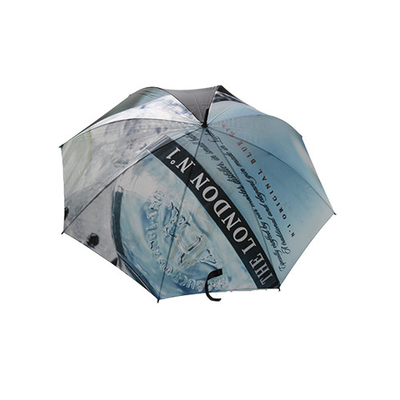 8mm Metal Shaft Straight Handle Auto Open Golf Umbrella With Digital Printing