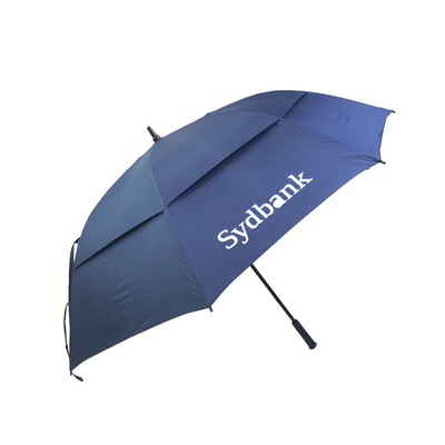 Windproof Straight Handle Fiberglass Frame Umbrella
