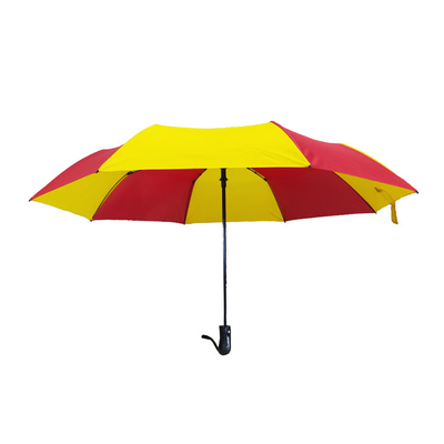 TUV Certified Foldable Polyester 190T Windproof Mens Umbrella