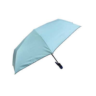 Auto Open Close Sun Block 3 Fold Umbrella With Black Coating