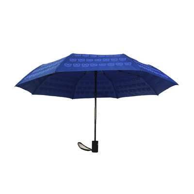 3 Fold Auto Open Close Windproof Sun Umbrella With Color Printing