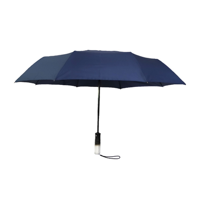 Fantastic 3 Folding Pongee Raincoat Umbrella With Storage Handle