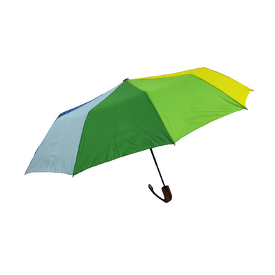 BSCI Rainbow Color Polyester 190T Compact Ladies Folding Umbrellas For Travel