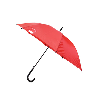 RPET Pongee Custom Logo Umbrella Diameter 105CM With Plastic J Handle