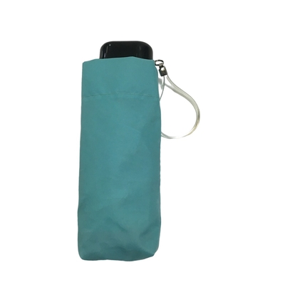 5 Fold Manual Open pongee Small Pocket Umbrella with fiberglass ribs