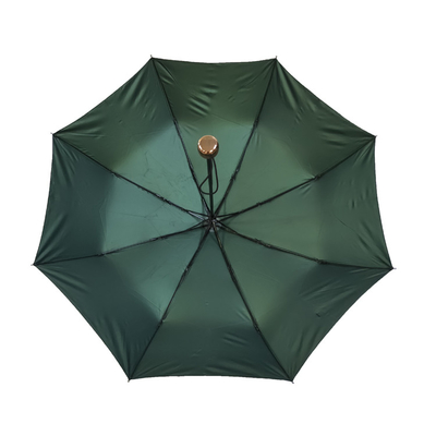 Windproof 3 Folding UV Protective Pongee Umbrella For Men