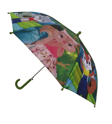 Small Metal Frame Pongee Two Layer Umbrella For Children