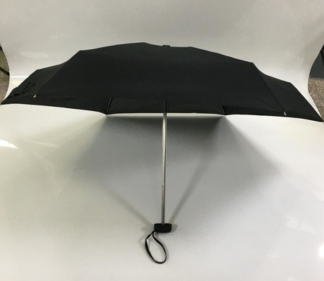 190T Pongee 5 Fold Small Pocket Umbrella 19''X6k With Aluminum Frame