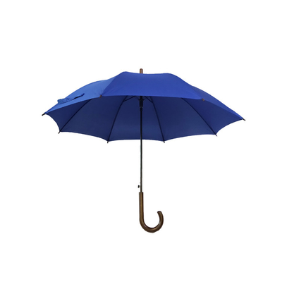 SGS Windproof Solid Color Promotional Gift Umbrella With Wooden Handle