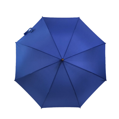 SGS Windproof Solid Color Promotional Gift Umbrella With Wooden Handle
