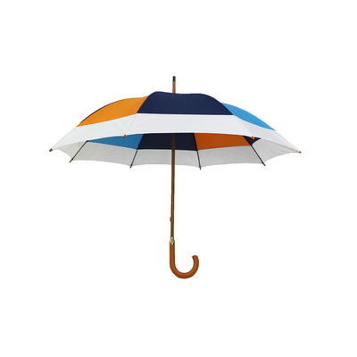 Custom Logo Windproof 23inch Wooden Stick Umbrella