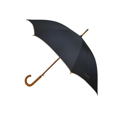 Auto Open Straight Wooden Handle Sunshade Umbrella With Heat Transfer Printing