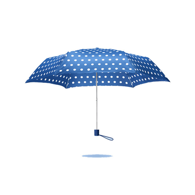 Polka Dot Printing 21inchx8K Pongee 190T Sun Protection Umbrella For women