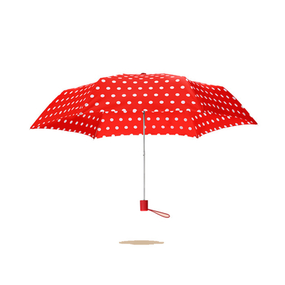 Polka Dot Printing 21inchx8K Pongee 190T Sun Protection Umbrella For women