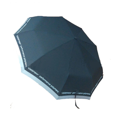 SGS Portable Pongee Auto Open Outdoor 3 Folding Rain Umbrella